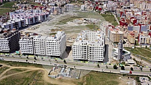 Tanger, Morocco Panoramic view over the buildings downtown Tanger in Morocco.