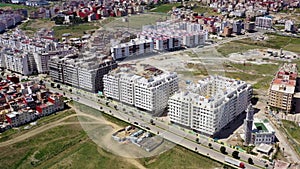 Tanger, Morocco Panoramic view over the buildings downtown Tanger in Morocco.