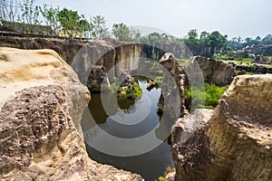Tangerang,Banten, Indonesia- September 2019: Kandang Godzilla Tebing Koja Stone Garden, Indonesia