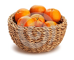tangerine basket path isolated