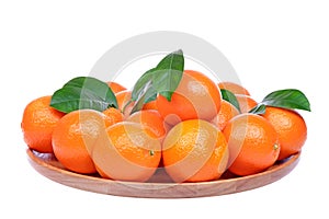 Tangerine or mandarin fruit isolated on white