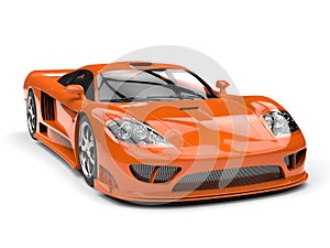Tangerine orange modern super sports car