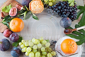 Tangerine. Summer fruit background. Colorful organic food