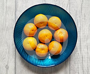 Tangerines on a plate