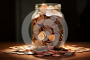 Tangible Jar coins. Generate Ai