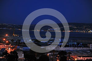 Tangier, Morocco: view of the Medina at dusk