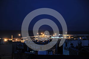 Tangier, Morocco: view of the Medina at dusk