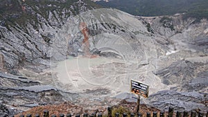 Tangkuban Parahu Crater view, lembang indonesia photo