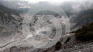 Tangkuban Parahu Crater view, lembang indonesia photo