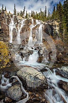 Tangle waterfall on the Icefield Parkway