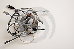 Tangled ball of cords