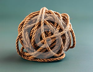 A tangled ball of rope symbolizing the confusion