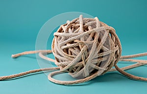 A tangled ball of yarn symbolizing the confusion