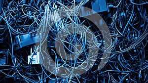 Tangled electrical wires