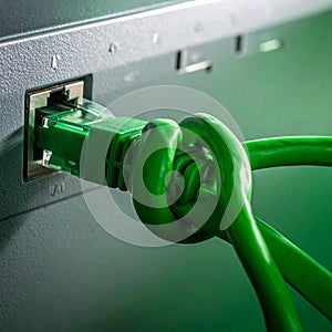 Knotted Ethernet Cable Symbolizing Network Problems