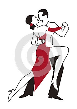 Tango, ballroom dancers.