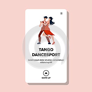 Tango Dancesport Sport Competition Event Vector Illustration