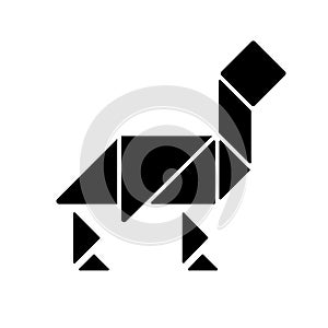 Tangram black glyph icon