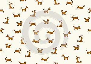 Tangram dogs background - cdr format