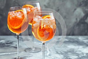 Tangy Aperol cocktail. Generate Ai photo