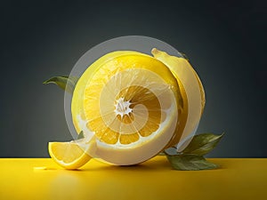Acido tangente moderno limone opere d'arte pozzanghera da 