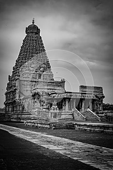 Tanjore Big Temple or Brihadeshwara Temple was built by King Raja Raja Cholan in Thanjavur, Tamil Nadu