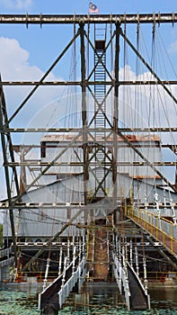 Tanjung Tualang abandoned silver mining dredge during British colonial