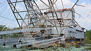 Tanjung Tualang abandoned silver mining dredge during British colonial