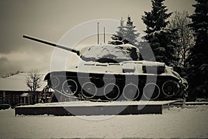 Tank on an area photo