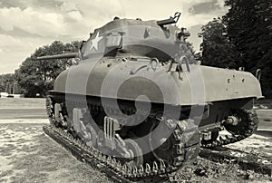 Tank in Colleville-sur-Mer, Normandy photo