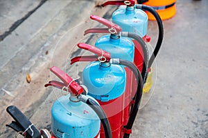 Tank of fire extinguisher for industrial refinery crude oil and gas in industrial