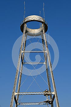 The tank has been removed form a city water tower.