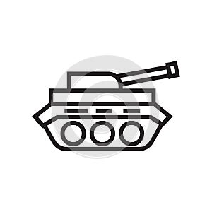 Tank icon vector sign and symbol isolated on white background, Tank logo concept