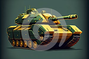 Tank illustration, 3d illustration, industries, military