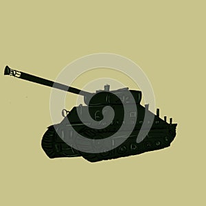 Tank illustration, War is bad, it destroy nations.