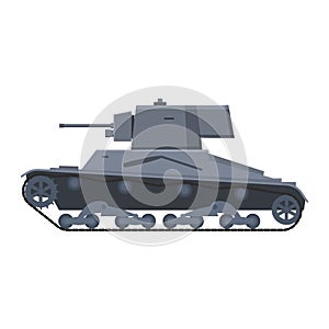 Tank Infantry Vickers Mk.E World War 2 Britain tank. Military army machine war, weapon, battle symbol silhouette side