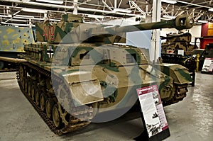 BOVINGTON, ENGLAND -12 March 2013- Established in 1947, the Tank Museum in Bovington, Dorset, displays a collection of armored fig