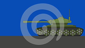 Tank stops then shoots - animation motion graphics