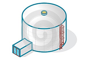 Tank for storing water, gas, oil, oxygen and solid fuels.