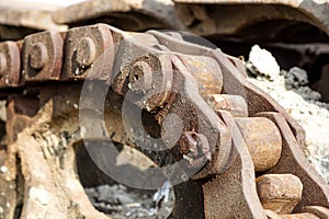 Tank tracks . old Bulldoze tracks