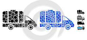 Tank Truck Composition Icon of Round Dots