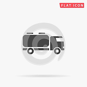 Tank truck flat vector icon