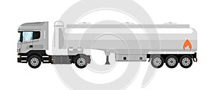 Tank truck isolated on white background