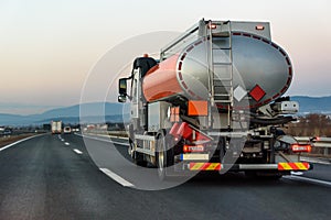 Tank Truck on road