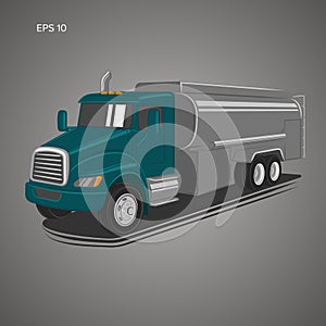 Tank truck vector illustration. Modern tanker isolated vector