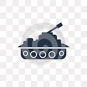 Tank vector icon isolated on transparent background, Tank trans