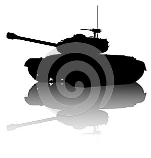 Tank vector silhouette