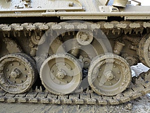 Tank wheels with drive sprocket