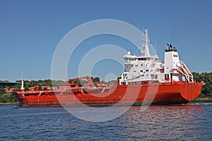 Tanker with crane