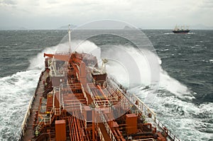 Tanker crude oil carrier ship